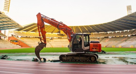 Stade Roi Baudouin Travaux Piste Athlétisme - Twitter Benoit Hellings