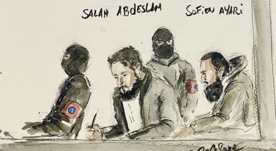 Salah Abdeslam Sofien Ayari - Procès Attentats 22 mars 2016 Bruxelles - Belga Jonathan De Cesare