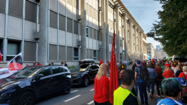 150 travailleurs de l’Onem manifestent boulevard de l’Empereur