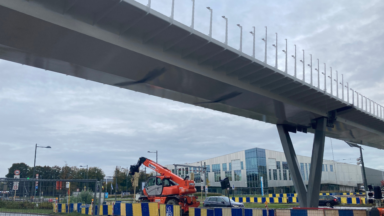À quelques pas de l’OTAN, un nouveau pont cyclo-piéton est désormais installé