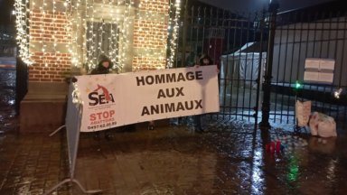 Veillée devant les abattoirs d’Anderlecht pour dénoncer l’abattage sans étourdissement