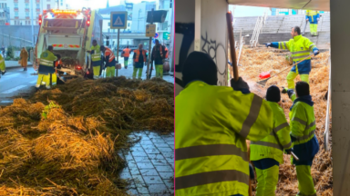La lourde tâche de Bruxelles-Propreté pour nettoyer les voiries après la manifestation des agriculteurs