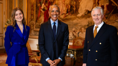 L’ancien président américain Barack Obama est à Bruxelles : il a rencontré le Roi et la princesse Elisabeth