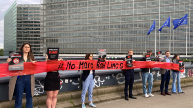 “Trop de lignes rouges ont été franchies à Gaza”, insiste Oxfam Belgique lors d’une action à Bruxelles