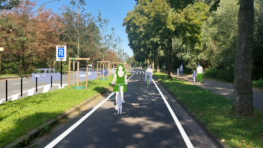 Une nouvelle piste cyclable sur une portion du boulevard de la Woluwe