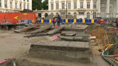 Dévoilés par le chantier de la Place Royale, des vestiges du Coudenberg sous l’oeil des archéologues