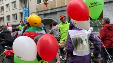 “Cycling4Gaza” : une centaine de militants pédale entre Bruxelles et La Haye