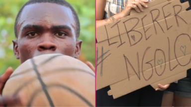 Des manifestants demandent la libération de Plamedi Ngolo, basketteur espoir