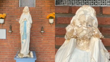 Une statue de la Vierge Marie vandalisée à Stockel : l’auteur des faits interpellé par la police