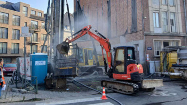 Molenbeek-Saint-Jean : une conduite de gaz arrachée par un véhicule de chantier rue Delaunoy