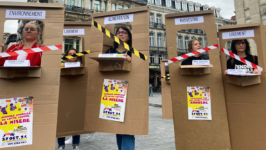 Actions de sensibilisation à Bruxelles pour la Journée mondiale de lutte contre la misère