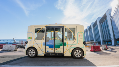 Brussels Airport teste une navette autonome pour le transport de ses employés