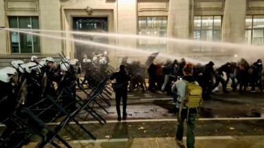 Affrontements entre police et manifestants lors d’une action contre la venue de Jordan Bardella à Bruxelles