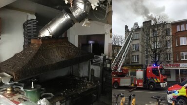 Un restaurant inexploitable après un incendie sur la place Bizet à Anderlecht