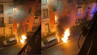 Des véhicules incendiés et endommagés dans la rue Kerckx à Ixelles