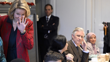 Le couple royal en visite à la maison d’accueil pour femmes “Porte Ouverte” à Bruxelles