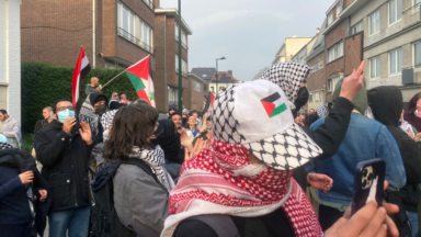 Mobilisation devant l’ambassade d’Israël à Bruxelles après les récentes frappes à Gaza