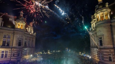 Les Unionistes ont mis le feu place Van Meenen à Saint-Gilles